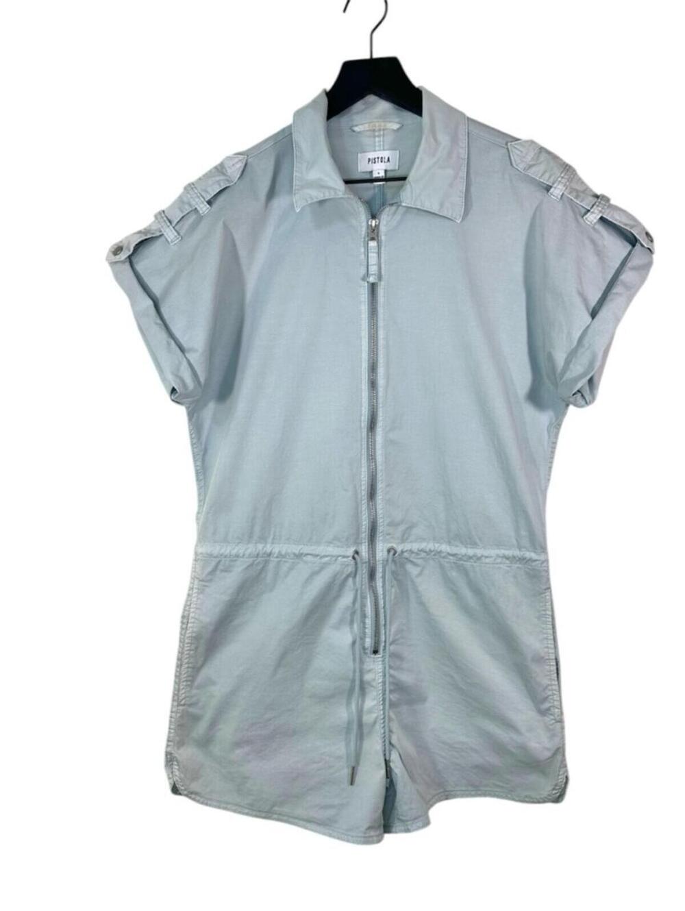 Pistola Meg Zip Front Utility Short Sleeve Romper